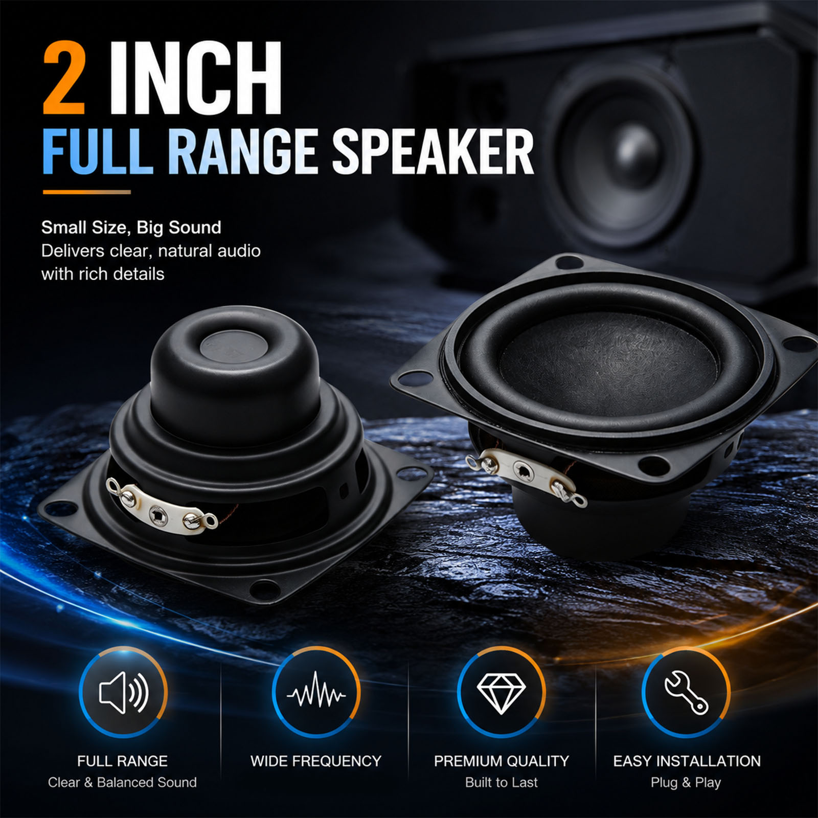 2Pcs 2 인치 미니 오디오 휴대용 스피커 4Ohm  - Home Cinema Jbl 리뷰 및 가격