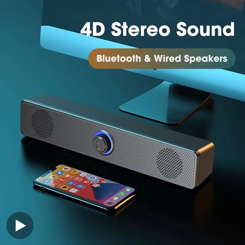 음악 사운드바 컴퓨터 카이샤 데 솜 유선 및 무선 블루 - Home Cinema Tv 리뷰 및 가격